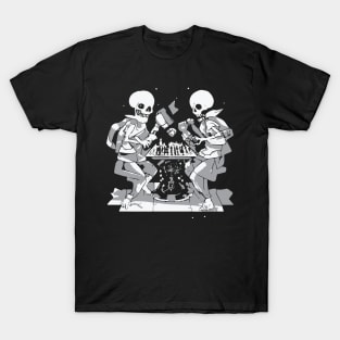 skeletons play chess T-Shirt